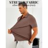 imageCOOFANDY Mens Ribbed Button Down Shirts Short Sleeve Casual Shirt with Pocket Summer Beach Camp TopsLight Brown
