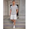 imageCOOFANDY Mens Ribbed Button Down Shirts Short Sleeve Casual Shirt with Pocket Summer Beach Camp TopsLight Grey