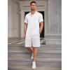 imageCOOFANDY Mens Ribbed Button Down Shirts Short Sleeve Casual Shirt with Pocket Summer Beach Camp TopsWhite