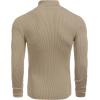 imageCOOFANDY Mens Ribbed Slim Fit Knitted Pullover Casual Turtleneck SweaterCamel Apricot