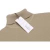 imageCOOFANDY Mens Ribbed Slim Fit Knitted Pullover Casual Turtleneck SweaterCamel Apricot