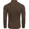 imageCOOFANDY Mens Ribbed Slim Fit Knitted Pullover Casual Turtleneck SweaterDark Brown