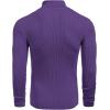 imageCOOFANDY Mens Ribbed Slim Fit Knitted Pullover Casual Turtleneck SweaterDark Purple