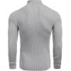 imageCOOFANDY Mens Ribbed Slim Fit Knitted Pullover Casual Turtleneck SweaterGrey