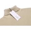 imageCOOFANDY Mens Ribbed Slim Fit Knitted Pullover Casual Turtleneck SweaterKhaki