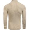 imageCOOFANDY Mens Ribbed Slim Fit Knitted Pullover Casual Turtleneck SweaterKhaki