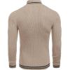 imageCOOFANDY Mens Ribbed Slim Fit Knitted Pullover Casual Turtleneck SweaterStripedblue  Army Green