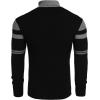 imageCOOFANDY Mens Ribbed Slim Fit Knitted Pullover Casual Turtleneck SweaterStripedgrey  Black