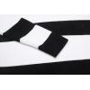 imageCOOFANDY Mens Ribbed Slim Fit Knitted Pullover Casual Turtleneck SweaterStripedwhite  Black