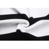 imageCOOFANDY Mens Ribbed Slim Fit Knitted Pullover Casual Turtleneck SweaterStripedwhite  Black