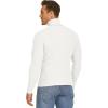 imageCOOFANDY Mens Ribbed Slim Fit Knitted Pullover Casual Turtleneck SweaterWhite