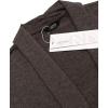 imageCOOFANDY Mens Ruffle Shawl Collar Cardigan Sleeveless Open Front Sleeveless Kimono VestCoffee