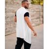 imageCOOFANDY Mens Ruffle Shawl Collar Cardigan Sleeveless Open Front Sleeveless Kimono VestWhite