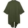imageCOOFANDY Mens Ruffle Shawl Collar Lightweight Cardigan Long Kimono Jackets Open Front Drape Cape CoatArmy Green