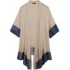 imageCOOFANDY Mens Ruffle Shawl Collar Lightweight Cardigan Long Kimono Jackets Open Front Drape Cape CoatKhaki