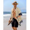 imageCOOFANDY Mens Ruffle Shawl Collar Lightweight Cardigan Long Kimono Jackets Open Front Drape Cape CoatKhaki