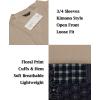 imageCOOFANDY Mens Ruffle Shawl Collar Lightweight Cardigan Long Kimono Jackets Open Front Drape Cape CoatKhaki