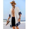 imageCOOFANDY Mens Ruffle Shawl Collar Lightweight Cardigan Long Kimono Jackets Open Front Drape Cape CoatWhite