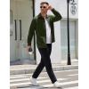 imageCOOFANDY Mens Shacket Long Sleeve Shirt Jacket with Pockets Lightweight Quilted OvershirtArmy Green