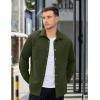 imageCOOFANDY Mens Shacket Long Sleeve Shirt Jacket with Pockets Lightweight Quilted OvershirtArmy Green