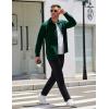 imageCOOFANDY Mens Shacket Long Sleeve Shirt Jacket with Pockets Lightweight Quilted OvershirtDark Green