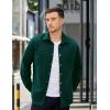 imageCOOFANDY Mens Shacket Long Sleeve Shirt Jacket with Pockets Lightweight Quilted OvershirtDark Green