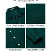 imageCOOFANDY Mens Shacket Long Sleeve Shirt Jacket with Pockets Lightweight Quilted OvershirtDark Green