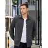 imageCOOFANDY Mens Shacket Long Sleeve Shirt Jacket with Pockets Lightweight Quilted OvershirtDark Grey