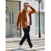 imageCOOFANDY Mens Shacket Long Sleeve Shirt Jacket with Pockets Lightweight Quilted OvershirtLight Brown