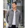 imageCOOFANDY Mens Shacket Long Sleeve Shirt Jacket with Pockets Lightweight Quilted OvershirtLight Grey