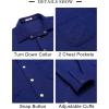 imageCOOFANDY Mens Shacket Long Sleeve Shirt Jacket with Pockets Lightweight Quilted OvershirtNavy Blue