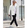 imageCOOFANDY Mens Shacket Long Sleeve Shirt Jacket with Pockets Lightweight Quilted OvershirtWhite