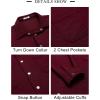 imageCOOFANDY Mens Shacket Long Sleeve Shirt Jacket with Pockets Lightweight Quilted OvershirtWine Red