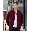 imageCOOFANDY Mens Shacket Long Sleeve Shirt Jacket with Pockets Lightweight Quilted OvershirtWine Red