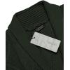 imageCOOFANDY Mens Shawl Collar Cardigan Sweater Slim Fit Button Down Cable Knitted Sweater with PocketsArmy Green