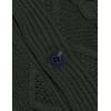 imageCOOFANDY Mens Shawl Collar Cardigan Sweater Slim Fit Button Down Cable Knitted Sweater with PocketsArmy Green