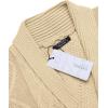 imageCOOFANDY Mens Shawl Collar Cardigan Sweater Slim Fit Button Down Cable Knitted Sweater with PocketsBeige