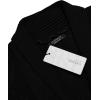 imageCOOFANDY Mens Shawl Collar Cardigan Sweater Slim Fit Button Down Cable Knitted Sweater with PocketsBlack