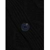 imageCOOFANDY Mens Shawl Collar Cardigan Sweater Slim Fit Button Down Cable Knitted Sweater with PocketsBlack