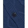 imageCOOFANDY Mens Shawl Collar Cardigan Sweater Slim Fit Button Down Cable Knitted Sweater with PocketsBlue