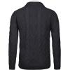 imageCOOFANDY Mens Shawl Collar Cardigan Sweater Slim Fit Button Down Cable Knitted Sweater with PocketsDark Grey