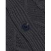 imageCOOFANDY Mens Shawl Collar Cardigan Sweater Slim Fit Button Down Cable Knitted Sweater with PocketsDark Grey