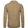 imageCOOFANDY Mens Shawl Collar Cardigan Sweater Slim Fit Button Down Cable Knitted Sweater with PocketsKhaki