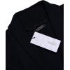 imageCOOFANDY Mens Shawl Collar Cardigan Sweater Slim Fit Button Down Cable Knitted Sweater with PocketsNavy Blue