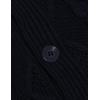 imageCOOFANDY Mens Shawl Collar Cardigan Sweater Slim Fit Button Down Cable Knitted Sweater with PocketsNavy Blue