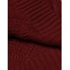 imageCOOFANDY Mens Shawl Collar Cardigan Sweater Slim Fit Button Down Cable Knitted Sweater with PocketsWine Red