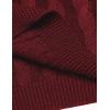 imageCOOFANDY Mens Shawl Collar Pullover Sweater Slim Fit Casual Button Cable Knit Sweaters1wine Red