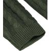 imageCOOFANDY Mens Shawl Collar Pullover Sweater Slim Fit Casual Button Cable Knit SweatersArmy Green