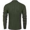 imageCOOFANDY Mens Shawl Collar Pullover Sweater Slim Fit Casual Button Cable Knit SweatersArmy Green
