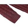 imageCOOFANDY Mens Shawl Collar Pullover Sweater Slim Fit Casual Button Cable Knit SweatersBurgundy